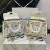 Aldo Floral Print Structured Top Handle Mini Bag with Chain Detail