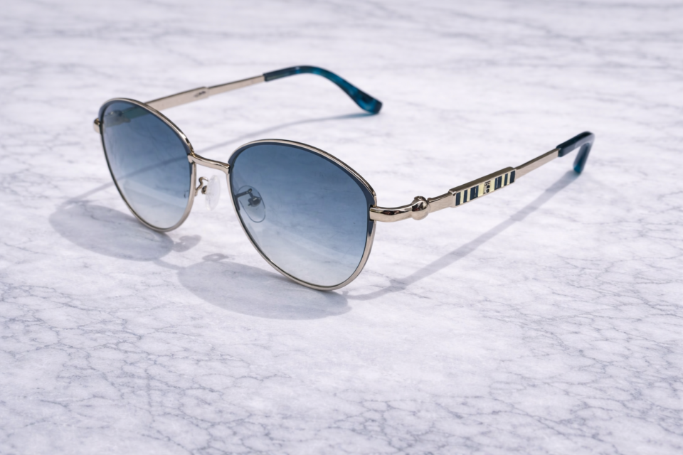 Burberry Classic Round Metal Sunglasses