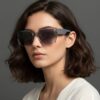 Burberry Square Acetate Sunglasses with Iconic Temple Detail 4