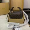 Coach Mini Leather Crescent Shoulder Bag in Signature Canvas