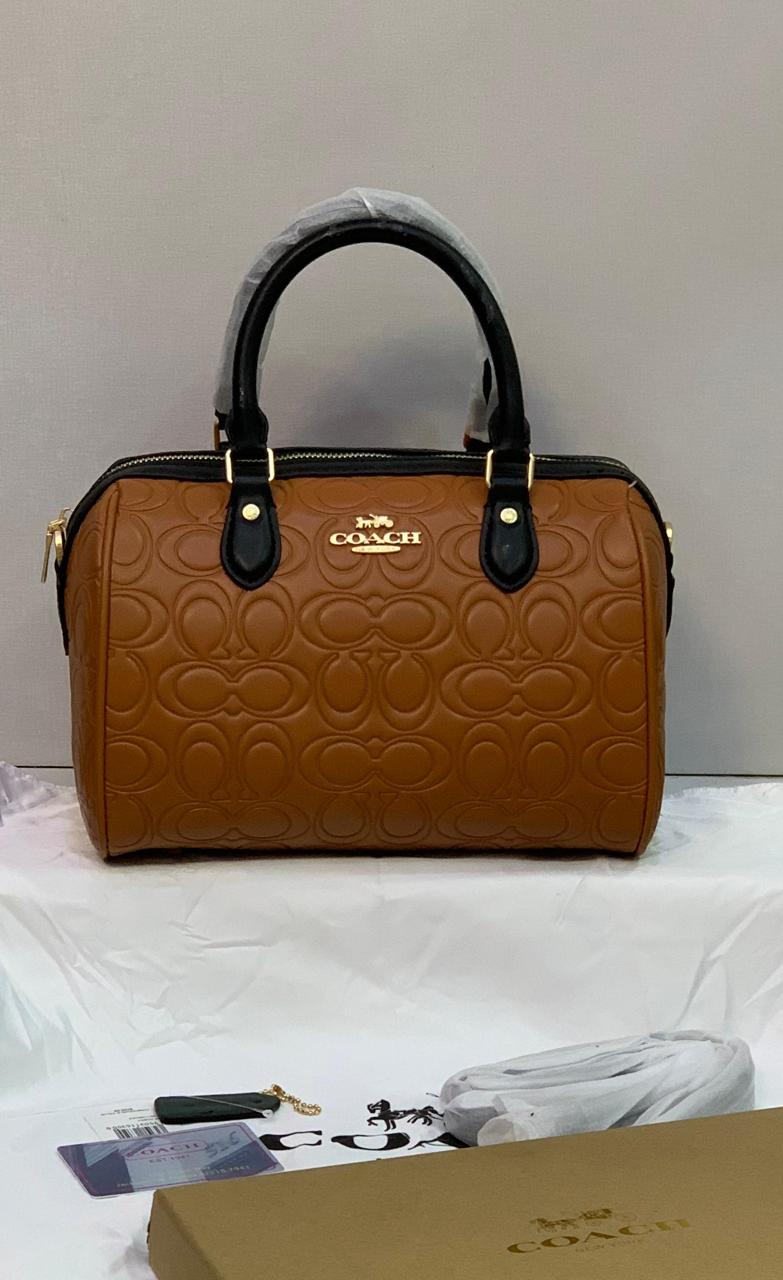 Coach Embossed Signature C Mini Satchel