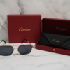 Cartier Rectangular Metal Frame Sunglasses 6