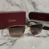 Cartier Rectangular Metal Sunglasses with Gradient Lenses 6
