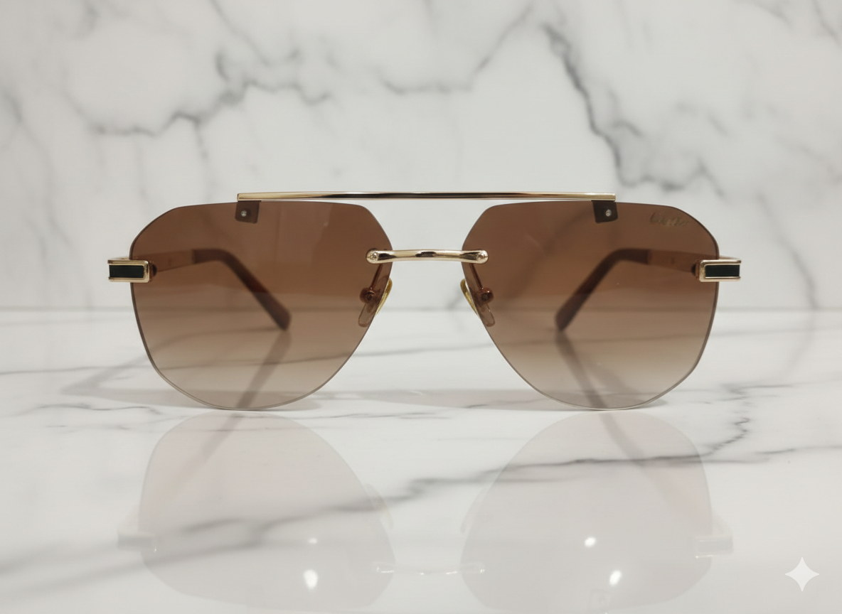 Cartier Rimless Aviator Sunglasses 1