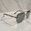 Cartier Rimless Square Sunglasses with Gold Top Bar 3
