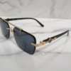 Cartier Rimless Square Sunglasses with Gold Top Bar & Signature Temple Detail 2