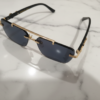 Cartier Rimless Square Sunglasses with Gold Top Bar & Signature Temple Detail 5