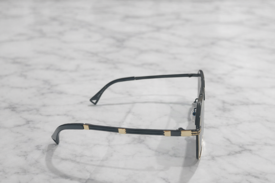 Chanel Éclat Rectangular Metal Sunglasses