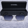 Chanel Éclat Rectangular Metal Sunglasses