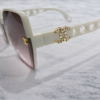 Chanel Ivory Aura Oversized Sunglasses