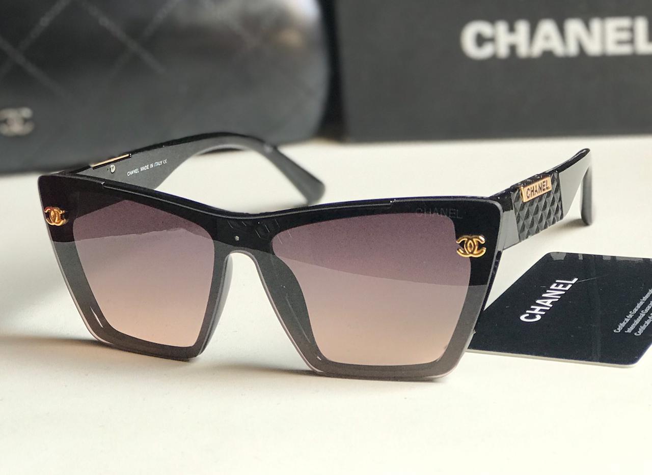 Chanel Square Quilted Acetate Sunglasses with CC Logo 1