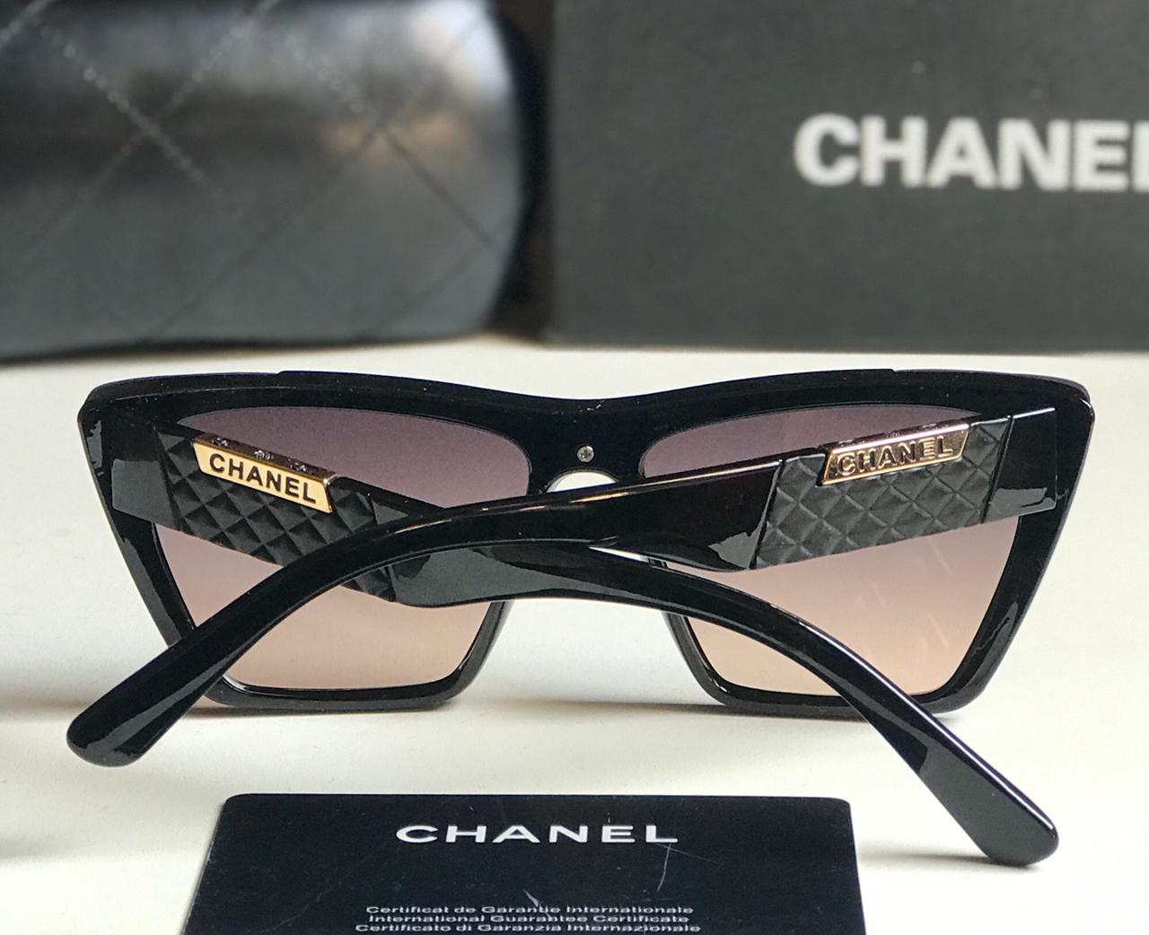 Chanel Square Quilted Acetate Sunglasses with CC Logo 5