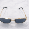 Gucci Rectangular Metal Aviator Sunglasses – Gold Frame