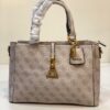 GUESS Monogram Structured Top-Handle Satchel