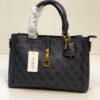 GUESS Monogram Structured Top-Handle Satchel