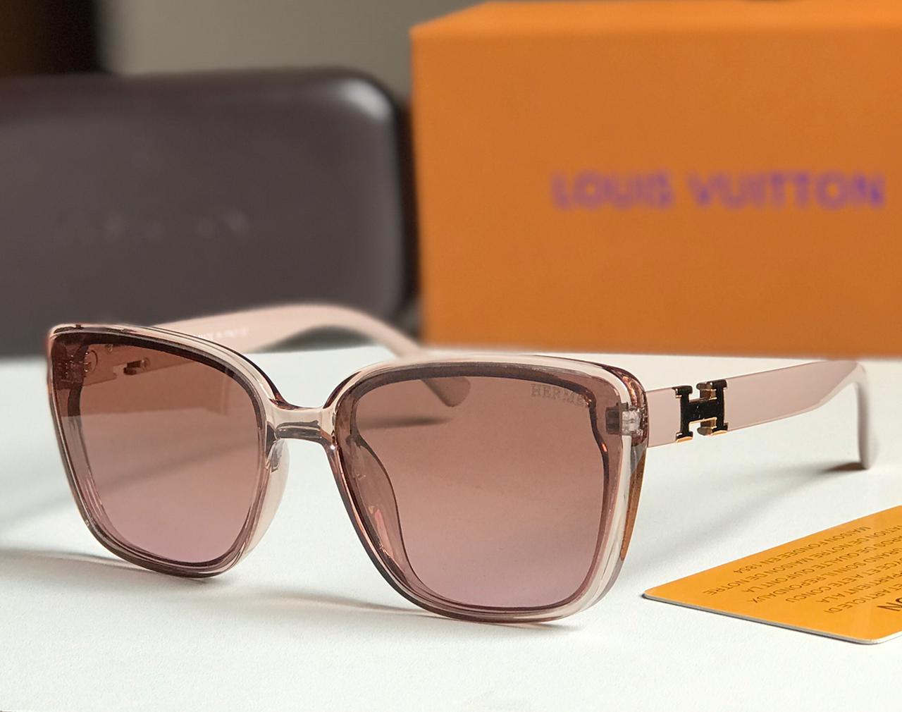 Hermès Square Acetate Sunglasses with H Hardware Pink 2