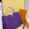 Louis Vuitton Capucines MM – Purple Taurillon Leather with Python Top Handle
