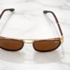Lacoste Rectangular Metal & Acetate Sunglasses