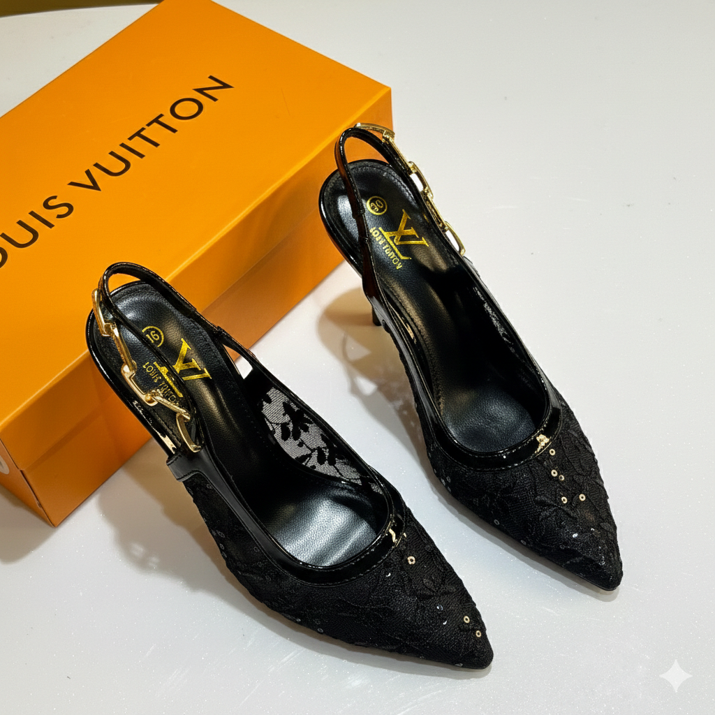 Louis Vuitton Embellished Slingback Heels 2