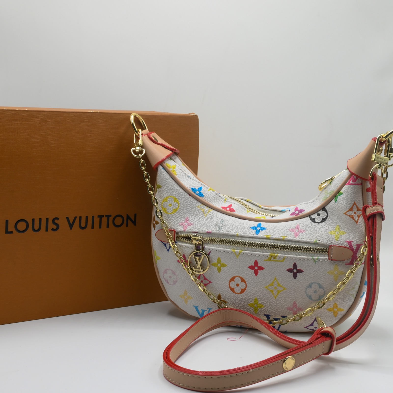 Louis Vuitton Loop Hobo Bag Monogram White