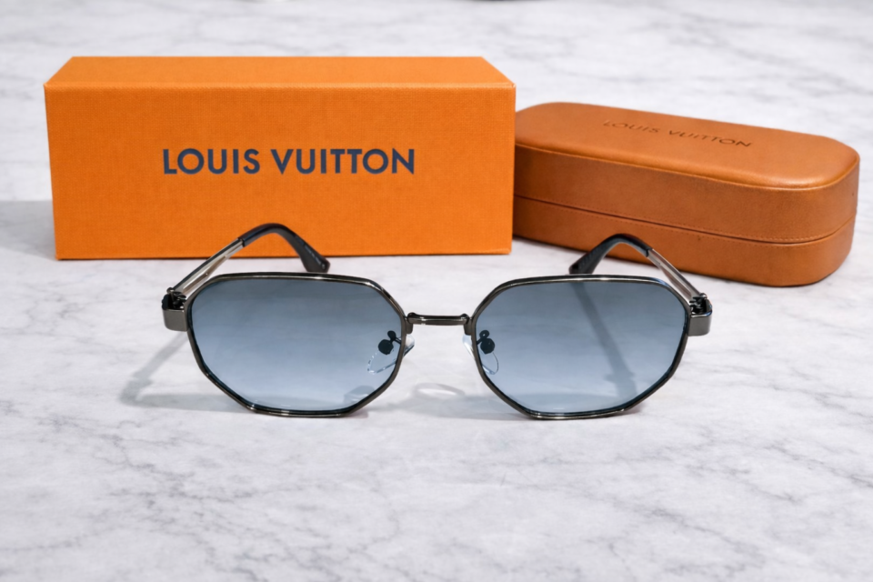 Louis Vuitton Rectangular Metal Sunglasses