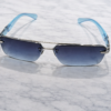 Prada Azure Edge Rimless Sunglasses