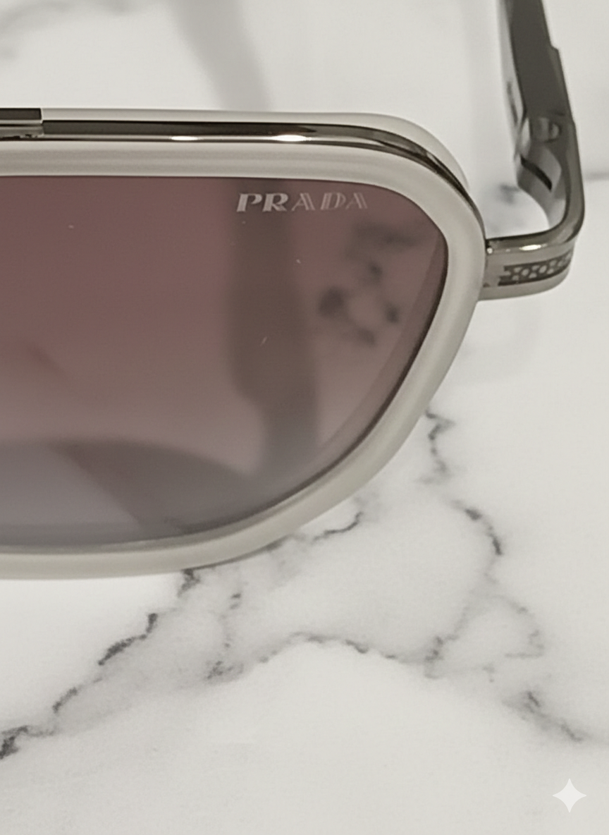 Prada Geometric Metal Frame Sunglasses 4