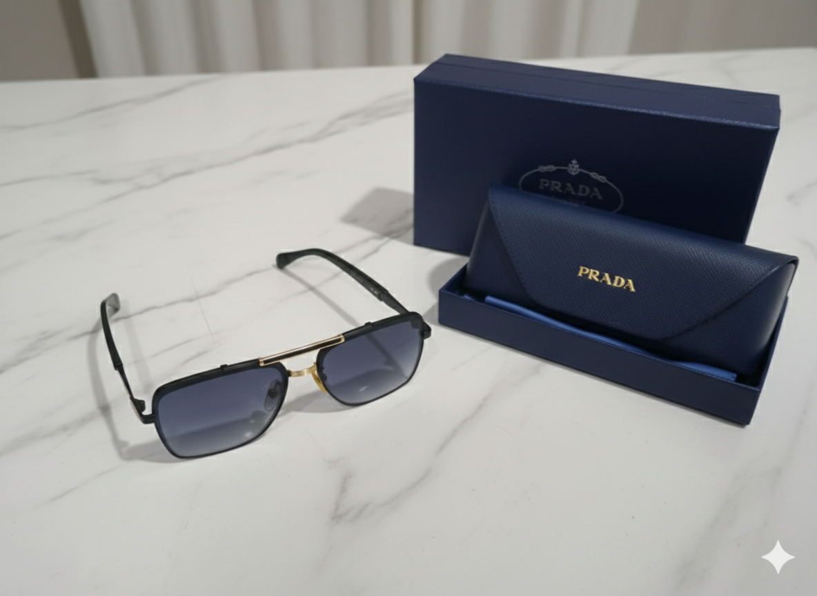 Prada Rectangular Acetate Sunglasses 8
