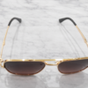 Prada Square Metal Aviator Sunglasses – Brown Gradient