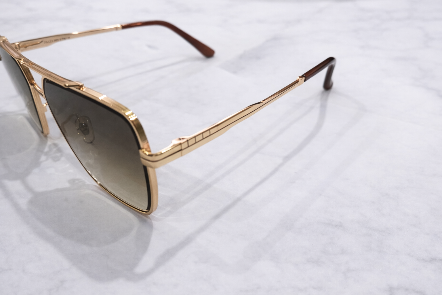 Prada-Style Rectangular Aviator Sunglasses