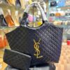 Saint Laurent Icare Quilted Leather Shopping Tote (Black) with Pouch