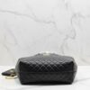 Saint Laurent Icare Quilted Leather Shopping Tote (Black) with Pouch