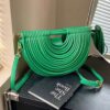 Bottega Veneta Arc Pleated Top Handle Bag Green 1