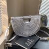 Bottega Veneta Arc Pleated Top Handle Bag Silver 1