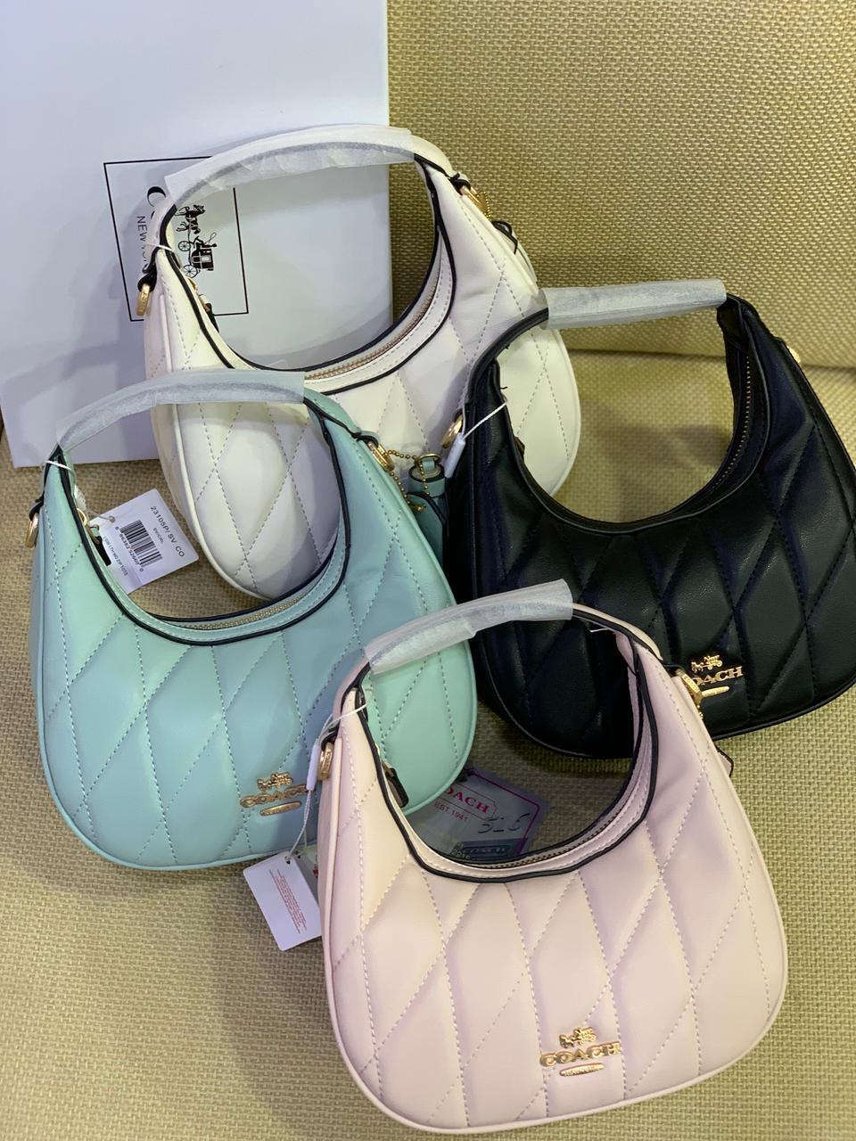 Coach Quilted Crescent Shoulder Bag