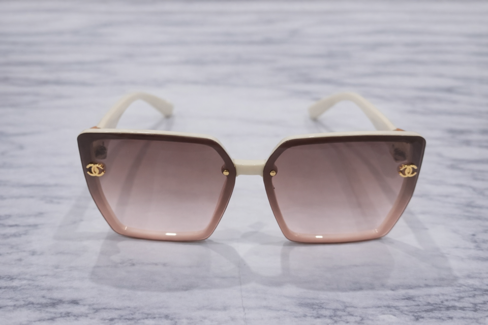 Chanel Oversized Square Gradient Sunglasses – Ivory Pink