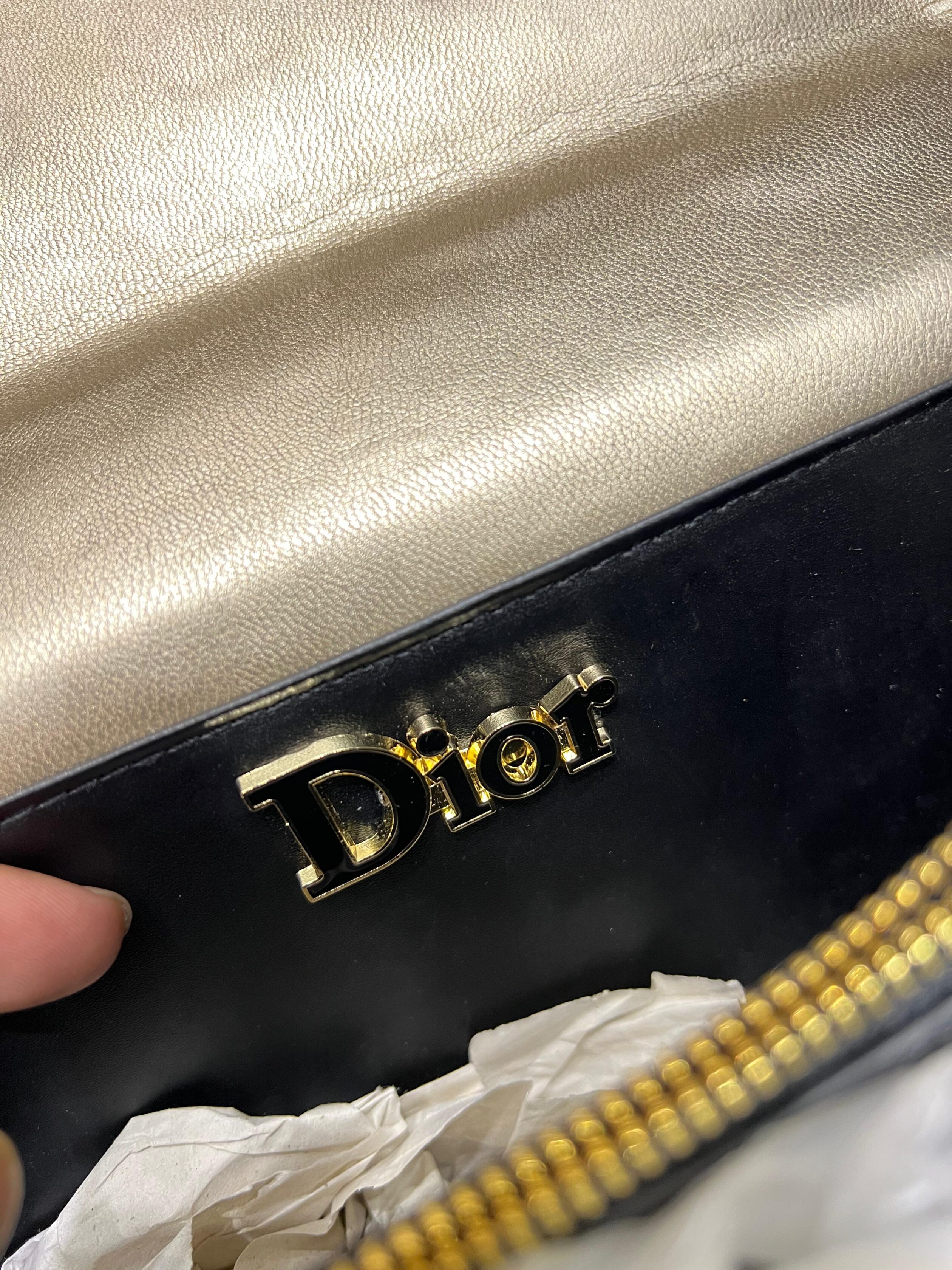 Christian Dior Lady Dior Mini Top-Handle Bag Champagne 3