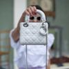 Christian Dior SE – Lady Dior Mini Top Handle Bag White 3