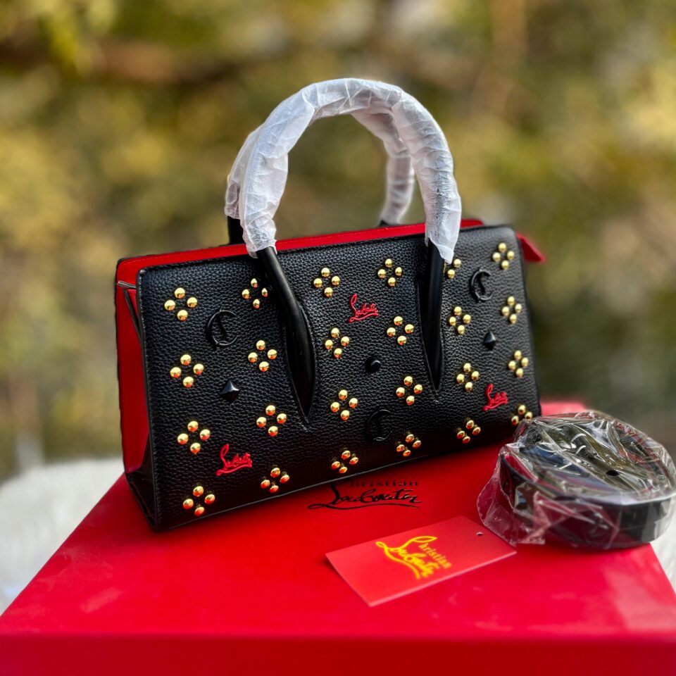 Christian Louboutin Studded Leather Top Handle Bag