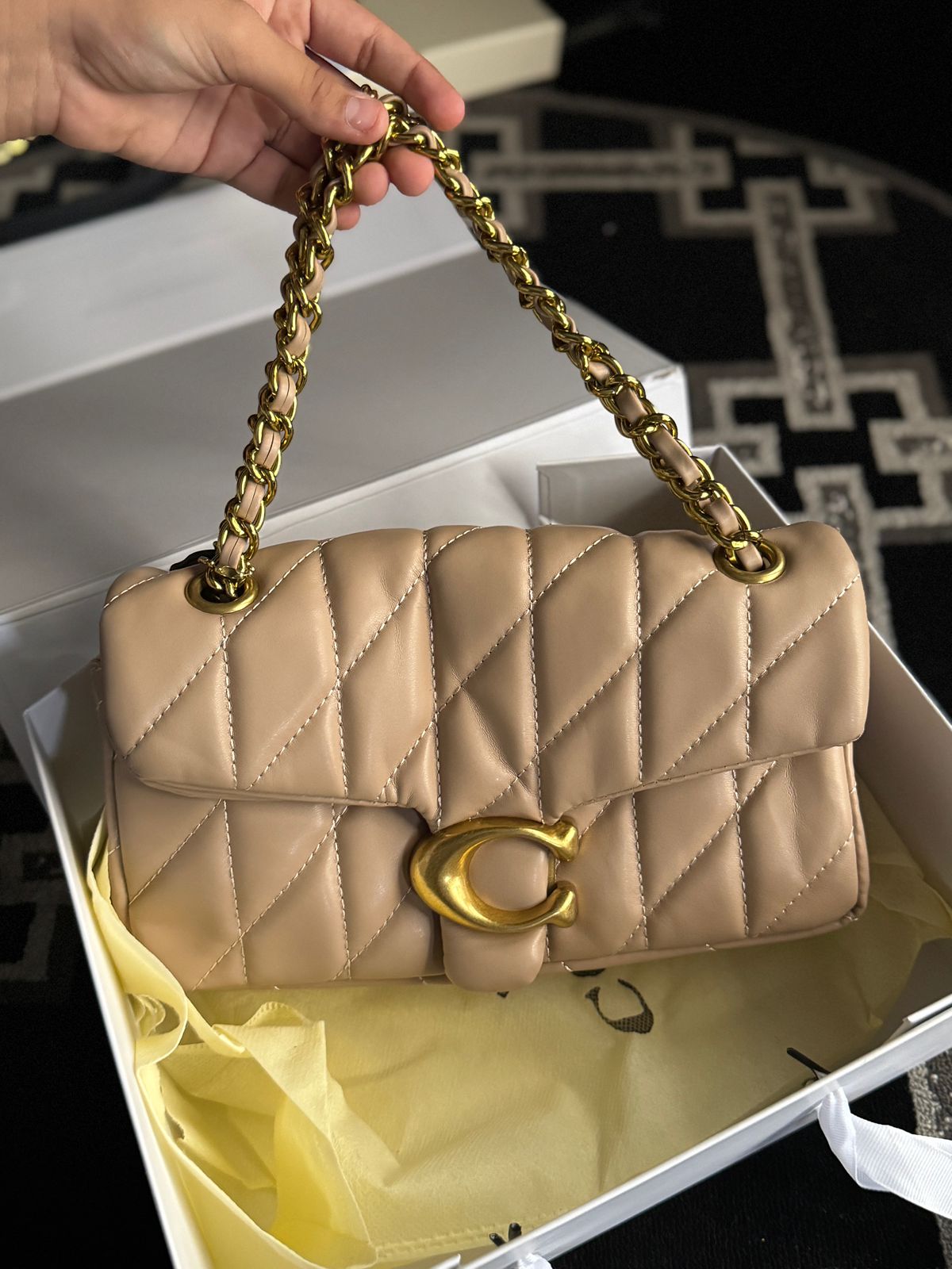 Coach Tabby 26 Top-Handle Bag Beige 1