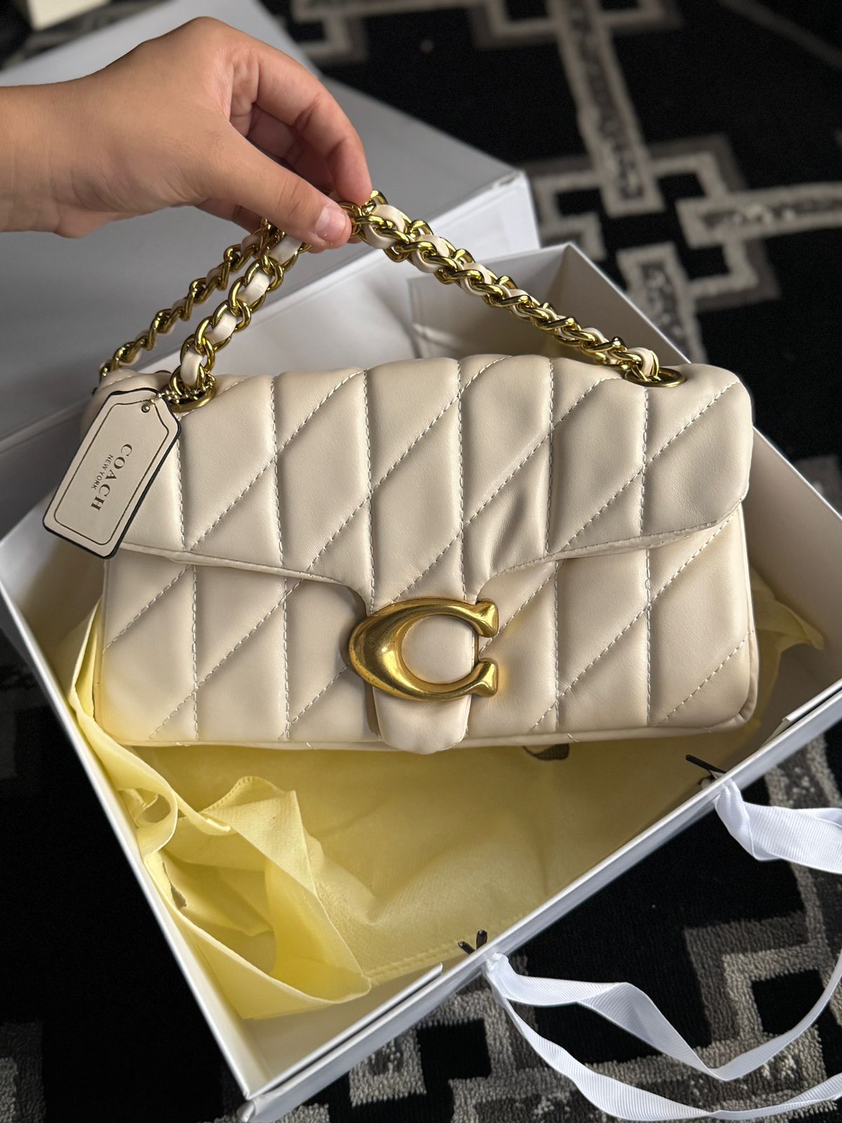 Coach Tabby 26 Top-Handle Bag Ivory 1