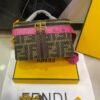Fendi FF Monogram Mini Zip Top Handle Bag