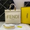 Fendi Roma Embossed Leather Large Tote Bag