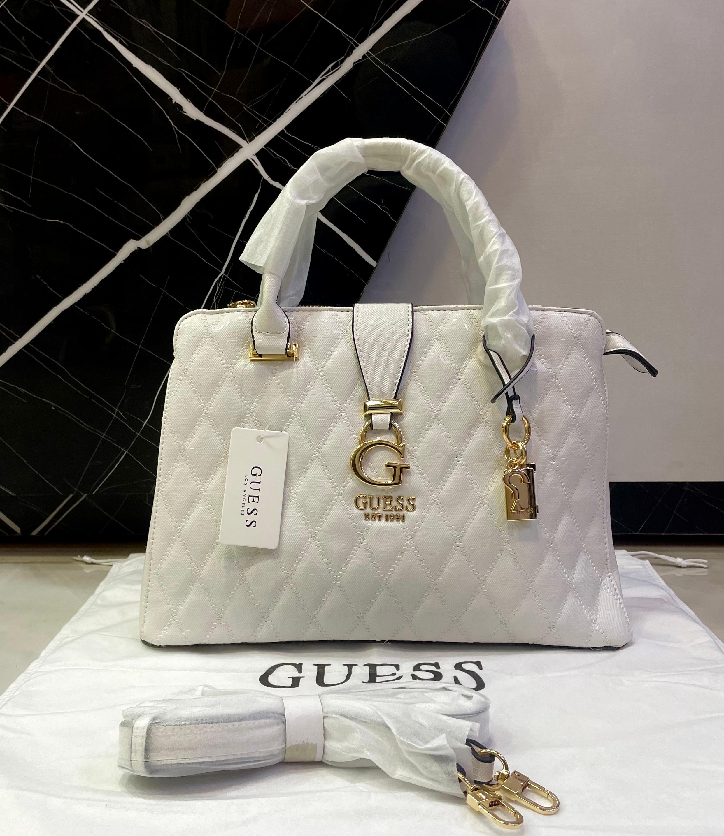 Guess Quilted Logo Satchel Bag