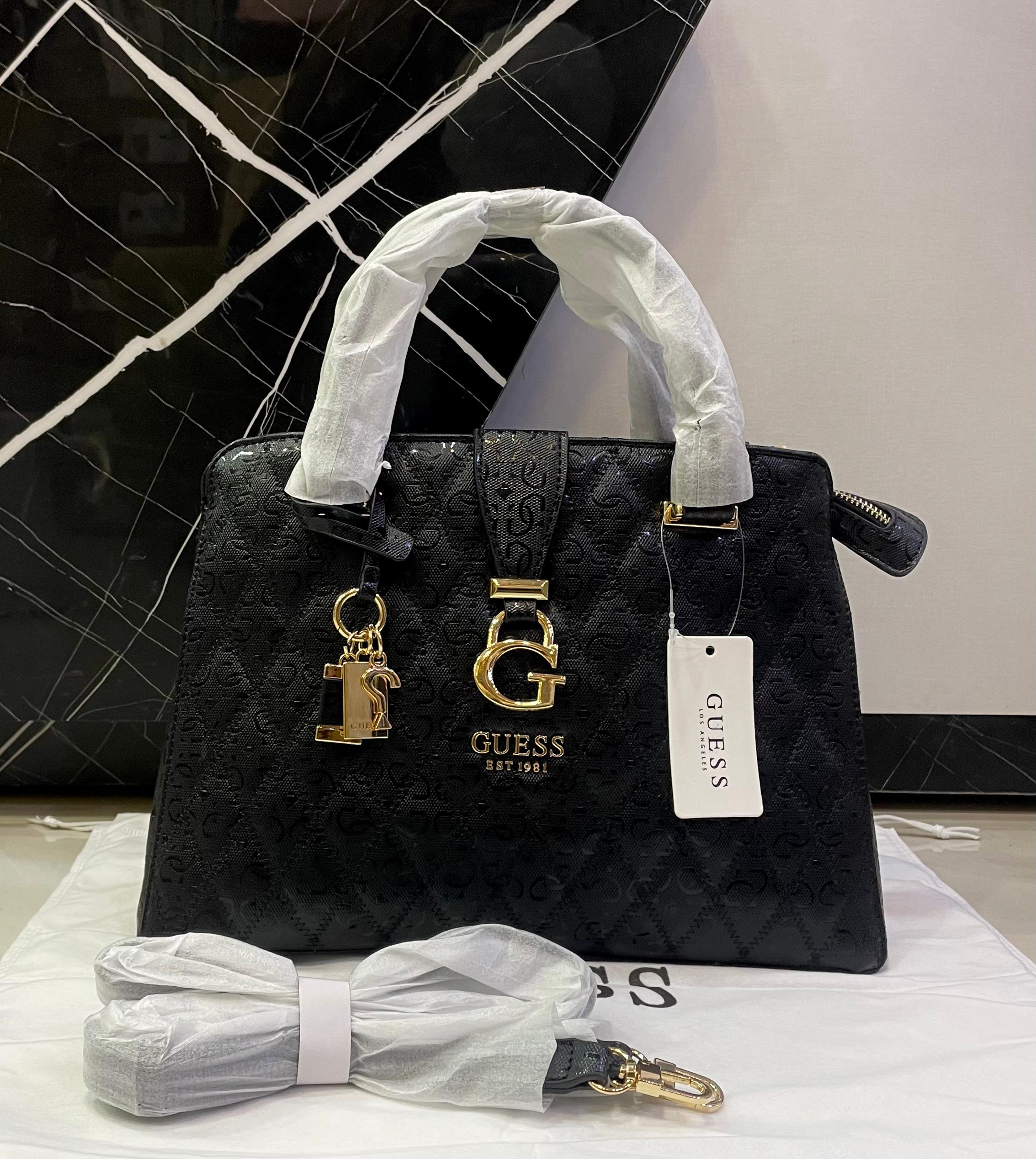 Guess Quilted Logo Satchel Bag