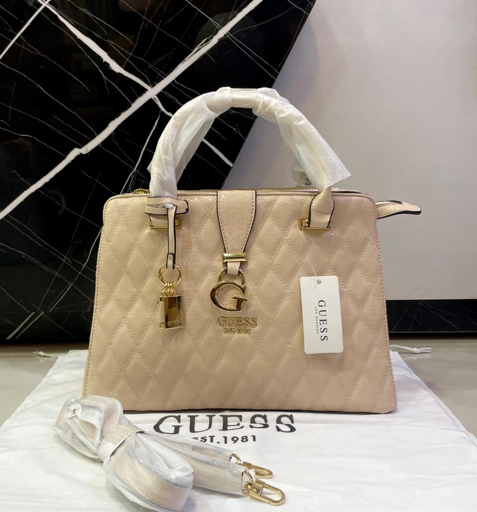 Guess Quilted Logo Satchel Bag
