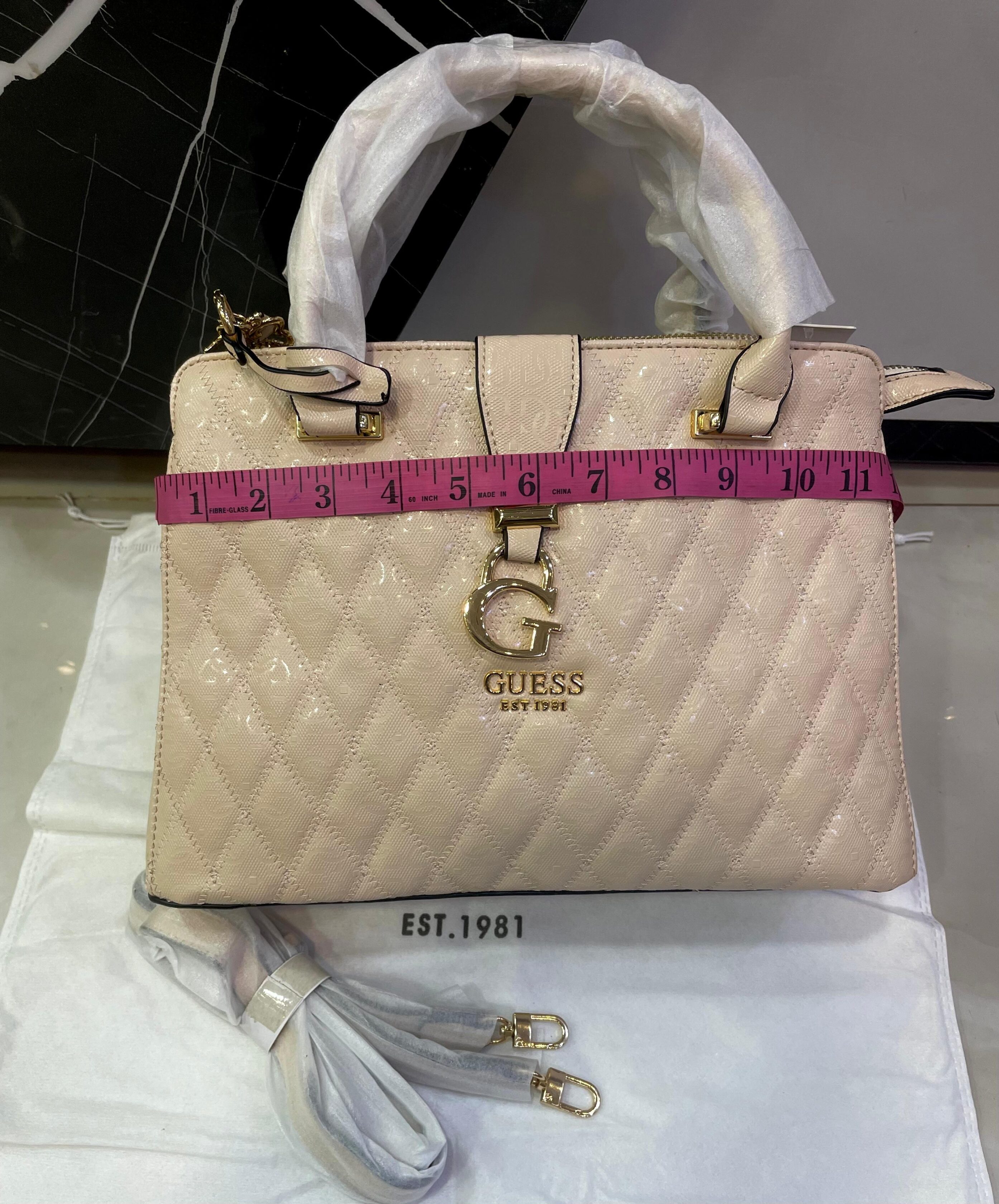 Guess Quilted Logo Satchel Bag