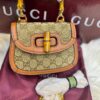 Gucci GG Canvas Bamboo 1947 Mini Top Handle Bag – GG Monogram Crystal Stud