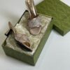 Gucci Crystal Embellished Slide Heel Sandals