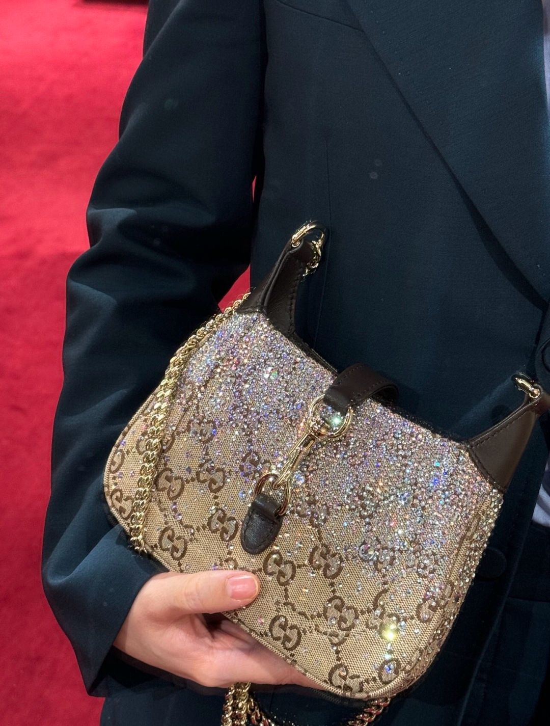 Gucci GG Crystal Jackie Style Shoulder Bag